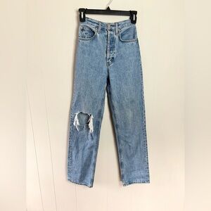 Still Here light wash straight leg high rise denim size 23